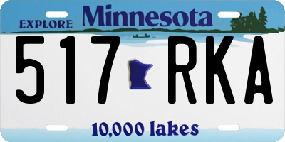 MN license plate 517RKA