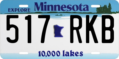 MN license plate 517RKB