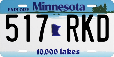 MN license plate 517RKD