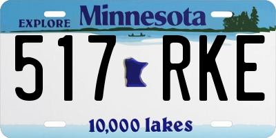 MN license plate 517RKE