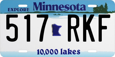 MN license plate 517RKF