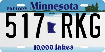 MN license plate 517RKG