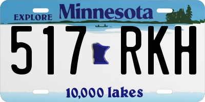 MN license plate 517RKH