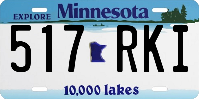MN license plate 517RKI