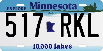 MN license plate 517RKL
