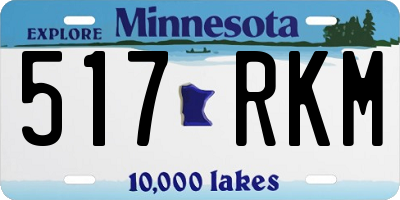 MN license plate 517RKM