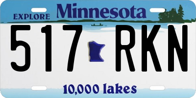 MN license plate 517RKN