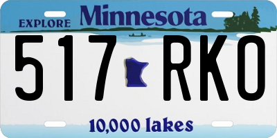 MN license plate 517RKO