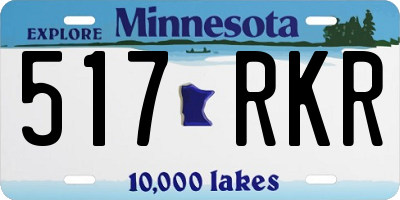 MN license plate 517RKR