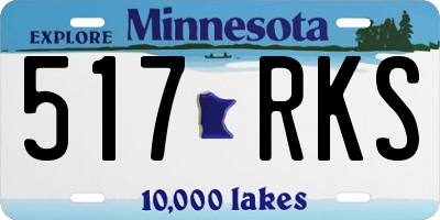 MN license plate 517RKS