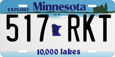 MN license plate 517RKT