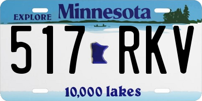 MN license plate 517RKV