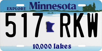 MN license plate 517RKW