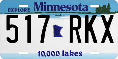MN license plate 517RKX