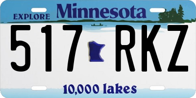 MN license plate 517RKZ