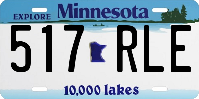 MN license plate 517RLE