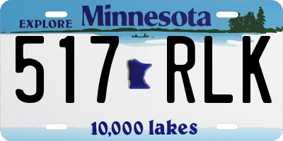 MN license plate 517RLK