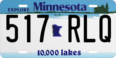 MN license plate 517RLQ