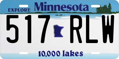MN license plate 517RLW