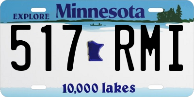 MN license plate 517RMI