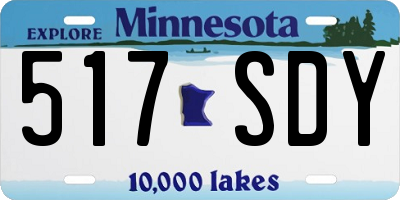 MN license plate 517SDY