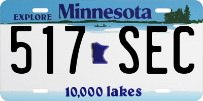 MN license plate 517SEC