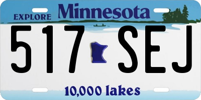 MN license plate 517SEJ