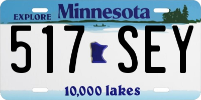 MN license plate 517SEY
