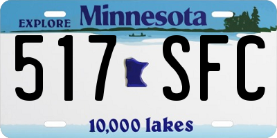 MN license plate 517SFC