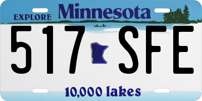 MN license plate 517SFE