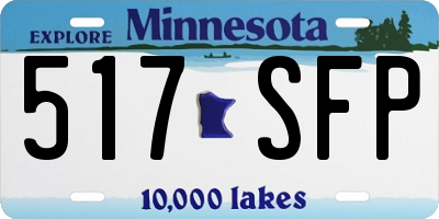 MN license plate 517SFP