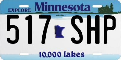 MN license plate 517SHP