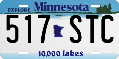 MN license plate 517STC