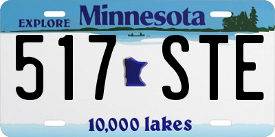 MN license plate 517STE