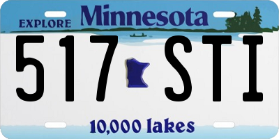 MN license plate 517STI