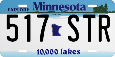 MN license plate 517STR