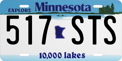 MN license plate 517STS