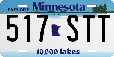 MN license plate 517STT