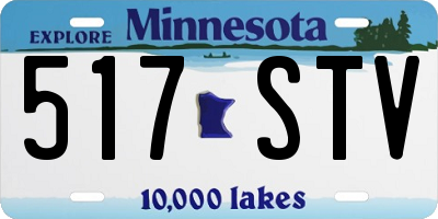 MN license plate 517STV