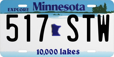 MN license plate 517STW