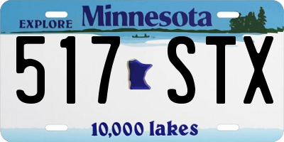 MN license plate 517STX