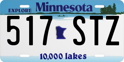 MN license plate 517STZ