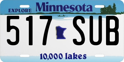 MN license plate 517SUB
