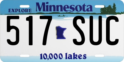 MN license plate 517SUC