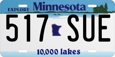 MN license plate 517SUE