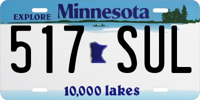 MN license plate 517SUL