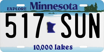 MN license plate 517SUN