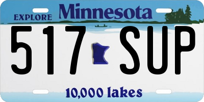 MN license plate 517SUP
