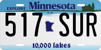 MN license plate 517SUR
