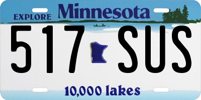 MN license plate 517SUS